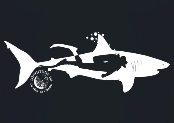 Zoom motif requin du T-shirt Kanumera Longitude 181