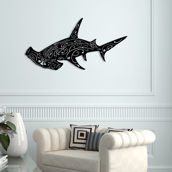 Fenua Factory création murale en métal acier thermolaqué requin marteau salon