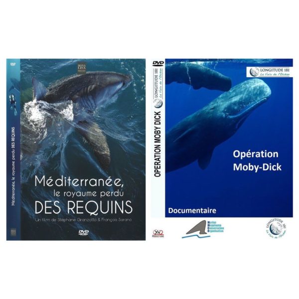 2 DVD Méditerranée, le royaume perdu des requins et Opération Moby-Dick