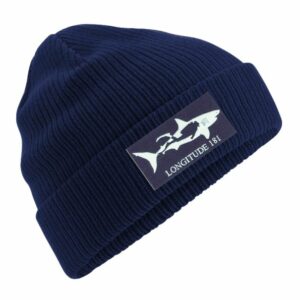 Bonnet bleu marine en coton organique Longitude 181
