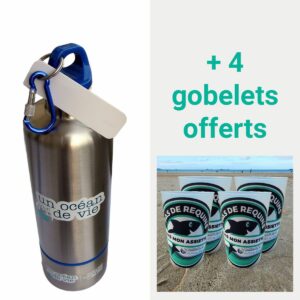 Éco-bouteille isotherme 500 ml + 4 gobelets offerts - Offre spéciale Longitude 181